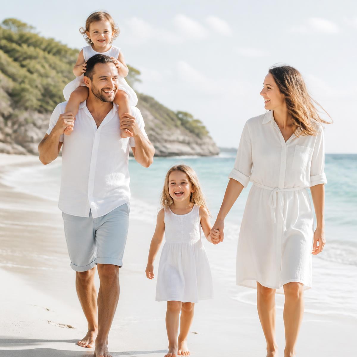 A happy Canadian family enjoying time together after getting a personal loan